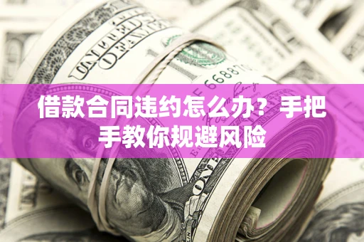 济南借款合同违约怎么办？手把手教你规避风险