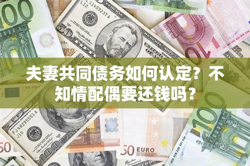 济南夫妻共同债务如何认定？不知情配偶要还钱吗？