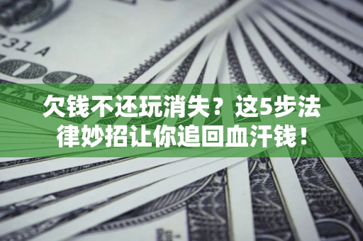 济南欠钱不还玩消失？这5步法律妙招让你追回血汗钱！