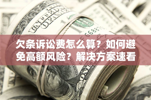 济南欠条诉讼费怎么算？如何避免高额风险？解决方案速看！