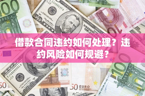 济南借款合同违约如何处理？违约风险如何规避？