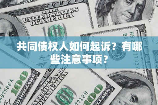 济南共同债权人如何起诉？有哪些注意事项？