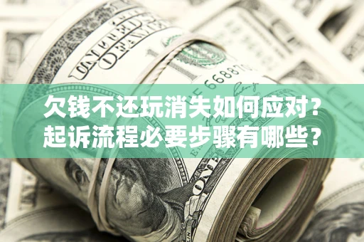 济南欠钱不还玩消失如何应对？起诉流程必要步骤有哪些？
